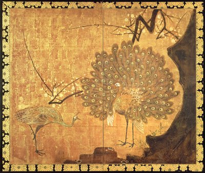 Pavos reales, Período Edo de Ogata Korin